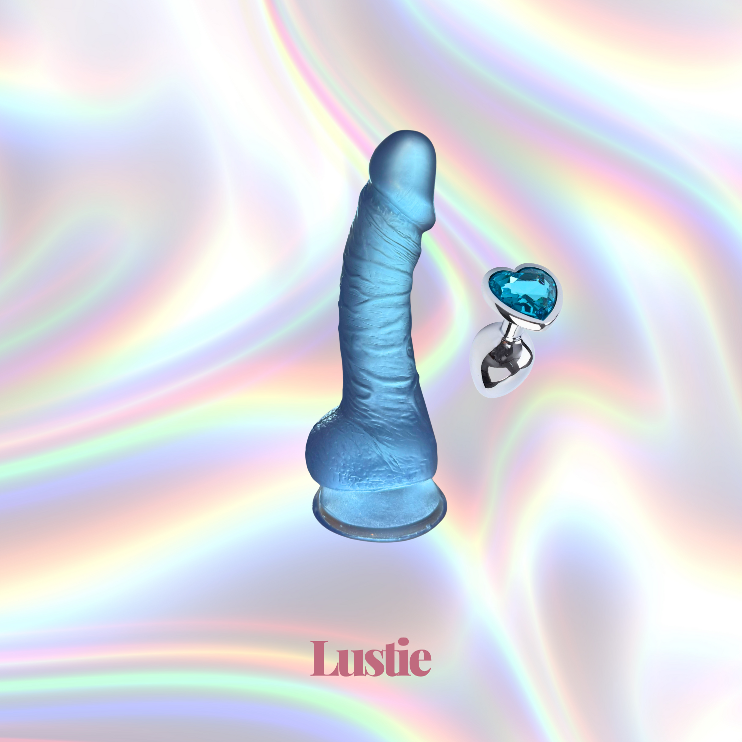 Brittany Jelly Dildo + Rhinestone Butt Plug Set