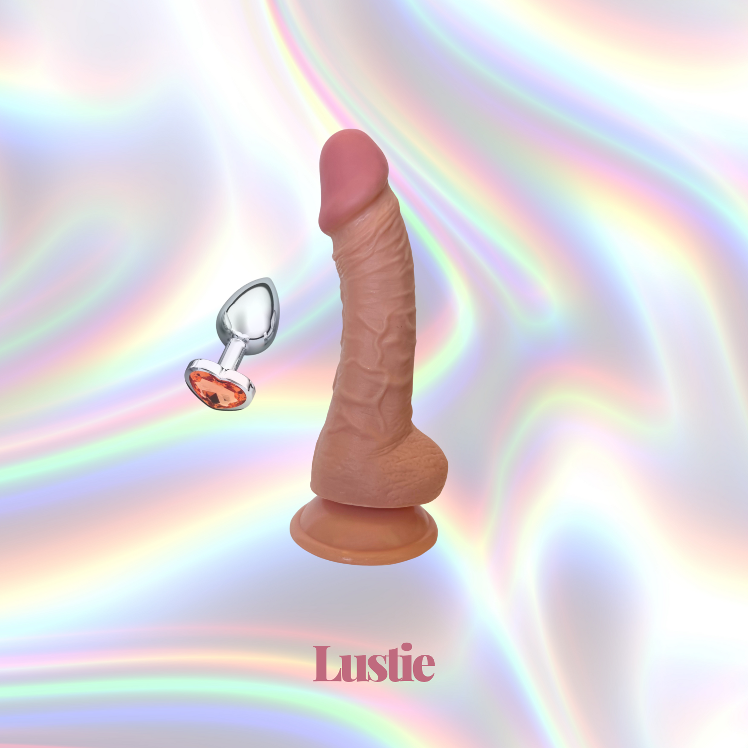 Brittany Jelly Dildo + Rhinestone Butt Plug Set