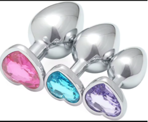 Jasmine Rhinestone Heart Buttplug