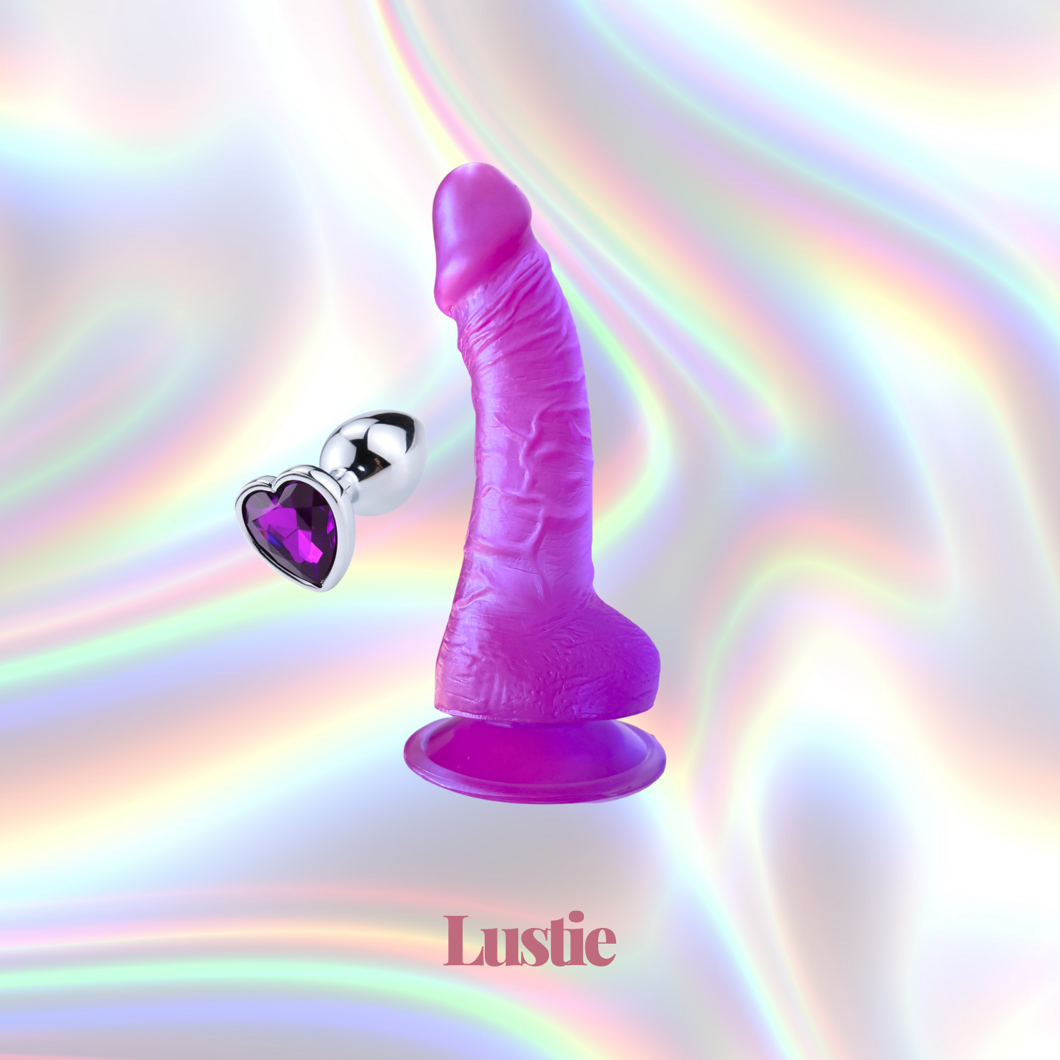 Brittany Jelly Dildo + Rhinestone Butt Plug Set